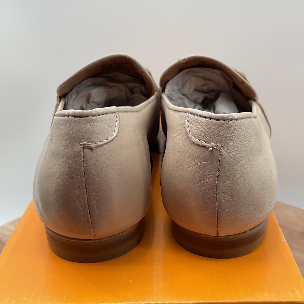 Miz Mooz Ziya Cream Leather Square Toe Loafers Shoes Made in Portugal Size 38 - Picture 6 of 11